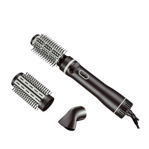 3-in-1 Round Rotating <strong>Ionic</strong> <strong>Hair</strong> <strong>Brush</strong> with Hot Air Drying Travel-Friendly 900-1200W High-Speed Motor Concentrator Nozzle - Product Image 1