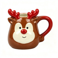 Mug en céramique en forme de Père Noël, 400-500 ml, résistant au lave-vaisselle, pour Noël, les fêtes à la maison, les boissons chaudes, emballage cadeau