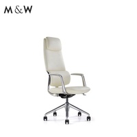 M & W Nouveau design moderne de chaise pivotante de bureau ergonomique en cuir de haute qualité