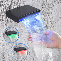 Ensemble de douche en laiton chromé poli pour hôtel, avec pommeau de douche pluie et robinet cascade - Kit complet pour salle de bain