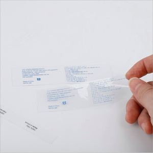 Ruban imprimé en TPU transparent personnalisé, étiquette d'entretien transparente en TPU avec une épaisseur de 2 mm pour T-shirt - Product Image 2