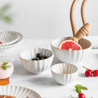 Service de vaisselle en céramique blanche en forme de fleur, assiettes, plats, vaisselle de table