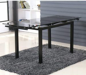 <span class=keywords><strong>Table</strong></span> en verre pliable <span class=keywords><strong>avec</strong></span> cadre métallique, extension sur le dessus pour meubles de salle à manger, bon marché - Product Image 1
