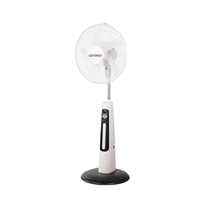 Ventilateur sur pied multifonctionnel alimenté par énergie solaire de 16 pouces AC DC Rechargeable 20W Panneau solaire LED Télécommande de chargement de téléphone