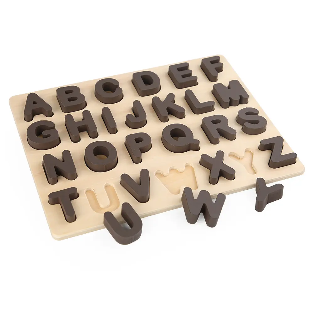 Newest Alphabet Puzzle Early Learning Jigsaw Letter Preschool Educational Baby Wooden Toys Montessori Gifts For Children