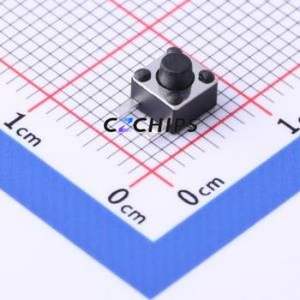 TSC018A04318A Tactile Switch Through hole Component (THT) Switch Single Pole Single Throw Round Button 50gf Right Angle Insert - Product Image 1