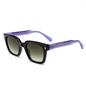 Fabrik auf Lager Verkauf 2024 Eigenmarke Damen Übergröße Nylon-Linse Acetat-Sonnenbrille