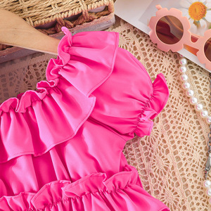 Conjunto de Ropa de Verano para Niñas 2026, Top con Volantes y Hombros Descubiertos, y Shorts de Mezclilla con Forma de Corazón, para Niñas de 2 a 8 Años - Product Image 4