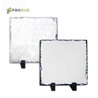 Prosub Vente en gros Love Style Cadre photo écologique en ardoise de roche par sublimation Plaque carrée 20x20cm