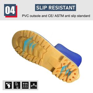 Bottes de sécurité en PVC à embout d'acier, certifiées CE, antidérapantes, imperméables, résistantes à l'huile, aux acides et aux alcalis, anti-perforation, pour la construction, OEM - Product Image 6