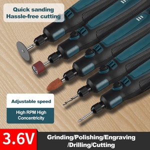 Mini-meuleuse multifonctionnelle Ananke Tools, outil de polissage et de sculpture portatif, rechargeable, électrique, 700 mAh, 15000 tr/min, vitesse variable - Product Image 6