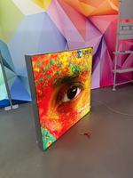 Boîte à lumière TianLang 150*120cm à éclairage latéral, double face, tissu UV 3P, cadre en aluminium anodisé, autoportante et portable
