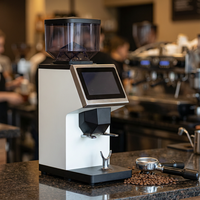 Machine à café automatique à meules plates de 64 mm en acier inoxydable, style tablette tactile, double usage domestique et commercial, 110V 220V