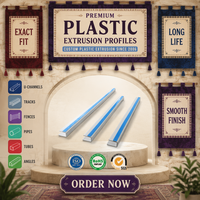 Profilé d'extrusion plastique personnalisé PVC/ABS/PP/PE pour rail de rideau de plafond et système de guidage à rouleaux