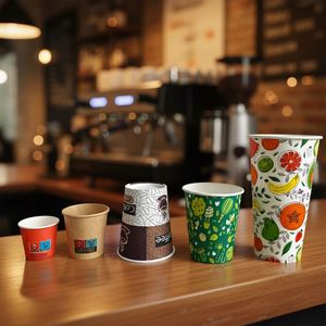 แก้วกาแฟกระดาษสำหรับเครื่องดื่มเย็น แก้วกระดาษคราฟท์ - Product Image 5