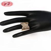 Nouvelle Bague de Mariage Indienne Jodha Akbar en Or, Dernier Design TDW pour Femme