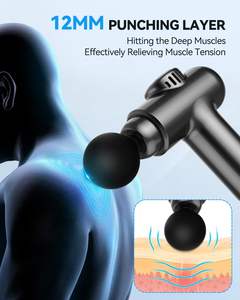 Petit pistolet de massage musculaire Fascia, masseur électrique domestique, pistolet de massage intelligent silencieux à écran LCD transfrontalier - Product Image 5