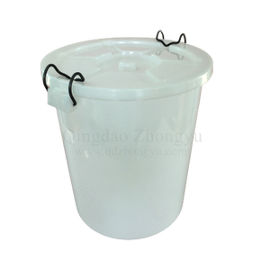 12 Gallon Plastic Drum 45 Liters Plastic Food Container <strong>Horse</strong> Animals <strong>Feed</strong> Storage <strong>Bins</strong> with Lids - Product Image 1