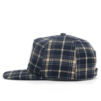 Casquette de papa vintage de haute qualité à 5 panneaux avec visière légèrement incurvée et logo brodé, non structurée