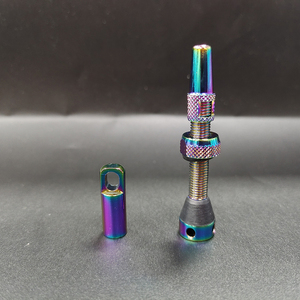 Nouvelles Valves Presta Colorées pour <span class=keywords><strong>Vélo</strong></span>, Tige en Aluminium, Valves <span class=keywords><strong>Tubeless</strong></span> avec Orifices dans la Base - Product Image 3