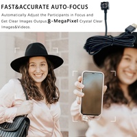 Kamera Mini 15*15mm 4K 8MP 15FPS AF Auto Focus Kecepatan Tinggi Modul Kamera UVC Micro USB untuk PC