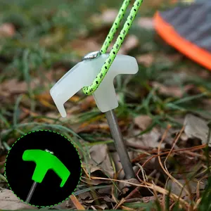 canopy accessories Luminous ground nail outdoor camping tent nail fluorescent 25CM wind rope nail