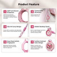 Funda Protectora de Silicona para Reloj AP, Cobertura Total de 360° con Soporte Integrado y Clip de Mosquetón, Soporte para Reloj con Mosquetón