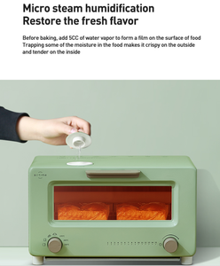 Forno Elettrico <span class=keywords><strong>Mini</strong></span> a Convezione in Acciaio Inox Stile Giapponese e Coreano 10L con Vapore Acqua e Funzione di Cottura Forno <span class=keywords><strong>Mini</strong></span> Incorporato - Product Image 2