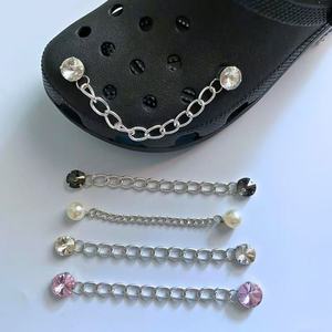 Custom Luxury Bling Rhinestone Shoe Decorations <strong>Short</strong> Metal Designer <strong>Link</strong> Accessories Cartoon Wholesale Shoe Parts - Product Image 4