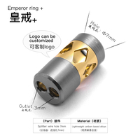 HAKUGEI Emperor Ring Audio Splitter Headphone Adapter dengan Konektor RCA Paduan Logam Ringan