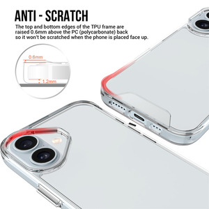 <span class=keywords><strong>Coque</strong></span> de téléphone antichoc transparente hybride en PC rigide et TPU avec boutons électroniques pour <span class=keywords><strong>iPhone</strong></span> 17 16 Pro Max 15 Pro 14 Plus 13 12 <span class=keywords><strong>11</strong></span> - Product Image 2