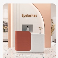 Caisse enregistreuse de salon de beauté moderne de haute qualité avec logo personnalisable, comptoir de réception de spa, petit comptoir de réception, salon