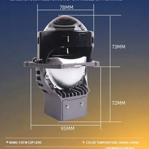 Projecteurs de voiture Sanvi 6000K 80W F30 3.0 Bi LED, lentilles de projecteur, 12V compatibles, conversion de phares personnalisée pour BMW - Product Image 5