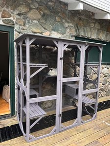 Деревянный домик для кошек TIANYI, большая уличная клетка, корпус для кошек Catio Kitty, манеж для кошек с платформой - Product Image 6