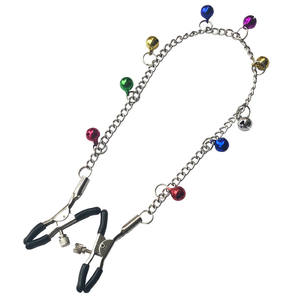 Adulto BDSM Bondage Erótico Metal Sinos Coloridos Clipe Mamilo Braçadeiras com Cadeia Brinquedos Sexuais para Adulto SM Uso - Product Image 2