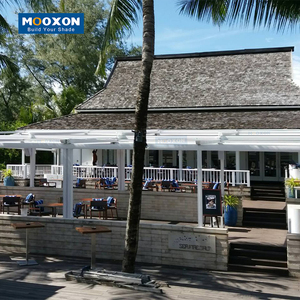 Pergola motorisée rétractable en PVC Mooxon, <span class=keywords><strong>auvent</strong></span> extérieur réglable et imperméable - Product Image 2