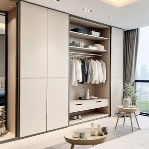 Armoires/Penderies Modernes en <span class=keywords><strong>Bois</strong></span> <span class=keywords><strong>Massif</strong></span> Personnalisables, Design Autoportant, Portes Coulissantes, Disposition et Taille Personnalisables pour Ameublement Domestique - Product Image 2