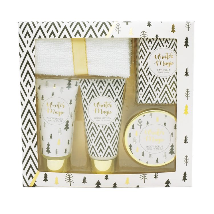 Набор из 4 предметов для душа и тела, Глубокая очистка, мягкий запах, скраб для тела, подарочный набор для отеля