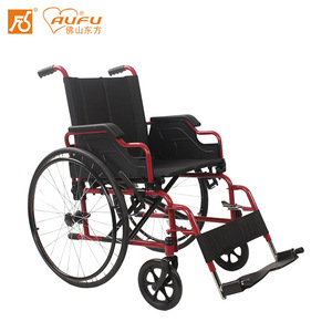 Silla de ruedas manual AUFU, ligera, plegable, con estructura de acero, para ancianos y personas con discapacidad, ayuda para la movilidad, uso doméstico. - Product Image 1