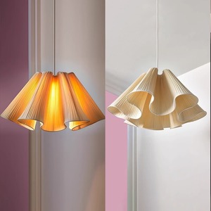 Lampe suspendue moderne de couleur crème, forme ronde, base d'ampoule Led E27, pour salon, chambre à coucher, plafonnier - Product Image 4