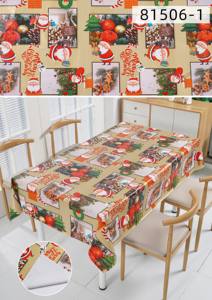 ผ้าปูโต๊ะพีวีซีลายคริสต์มาส พิมพ์ลายด้านหลังด้วยผ้าไม่ถักทอ สำหรับตกแต่งคริสต์มาส - Product Image 5
