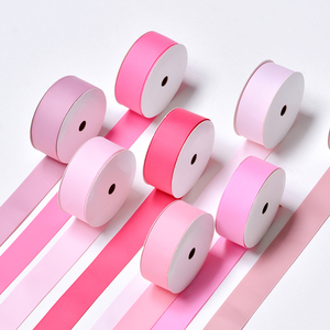 Cinta de grogrén cosida con sillín de 22MM personalizada rosa para caja de regalo DIY embalaje rollo de 100 yardas - Product Image 3