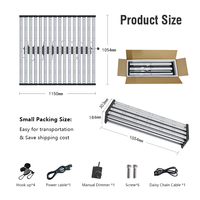 1000W puissance réelle 1700 Pro E LED élèvent des lumières pour l'horticulture commerciale corps en aluminium IP54 évalué pour Bloom