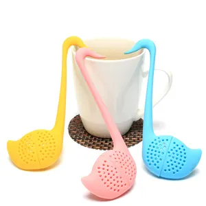 New Food Grade Silicone Swan Hooking Tea Infuser Strainer Filter Diffuser Drink Tool