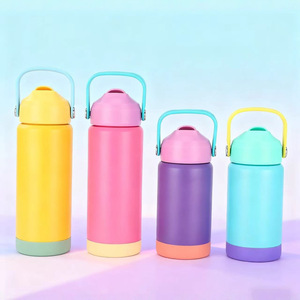 Wholesale Solid Color Stainless Steel Insulated Cup with Space Pot Handle Children's <b>Portable</b> <b>Vacuum</b> Tumbler - Product Image 3
