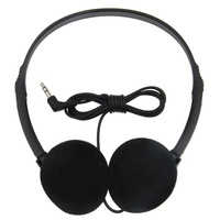 Headphone Musik Hitam Headset Tanpa Mikrofon Stereo Earphone untuk Sekolah Hadiah Perusahaan