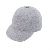 Gorra de Béisbol Gris de 6 Paneles, Unisex, Ajustable, de Color Sólido, de Algodón Jersey, Informal, para las Cuatro Estaciones, para Adultos
