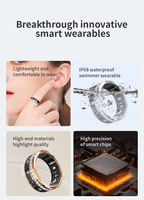 Anillo Inteligente V2 con Incrustaciones de Diamantes, de Acero de Titanio, Unisex, Personalizado, Anillo de Boda, Joyería Impermeable, Podómetro, Monitor de Sueño