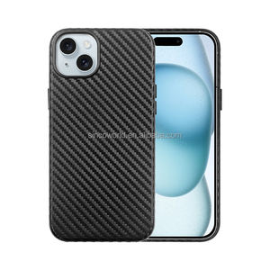 Étui de téléphone en fibre de <span class=keywords><strong>carbone</strong></span> vierge texture cuir recyclé pour <span class=keywords><strong>iphone</strong></span> 15 pro - Product Image 5