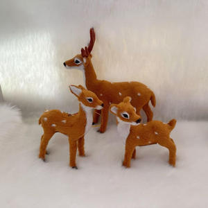 أزياء ليندا سيكا الغزلان مجموعة 3 مجموعة لطيف سيكا الغزلان قلادة سطح المكتب نافذة عرض عطلة هدية عيد الميلاد الديكور - Product Image 2